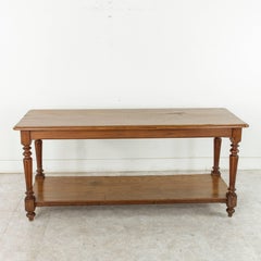 French Pitch Pine Draper's Table, Work Table, or Kitchen Island, circa 1900