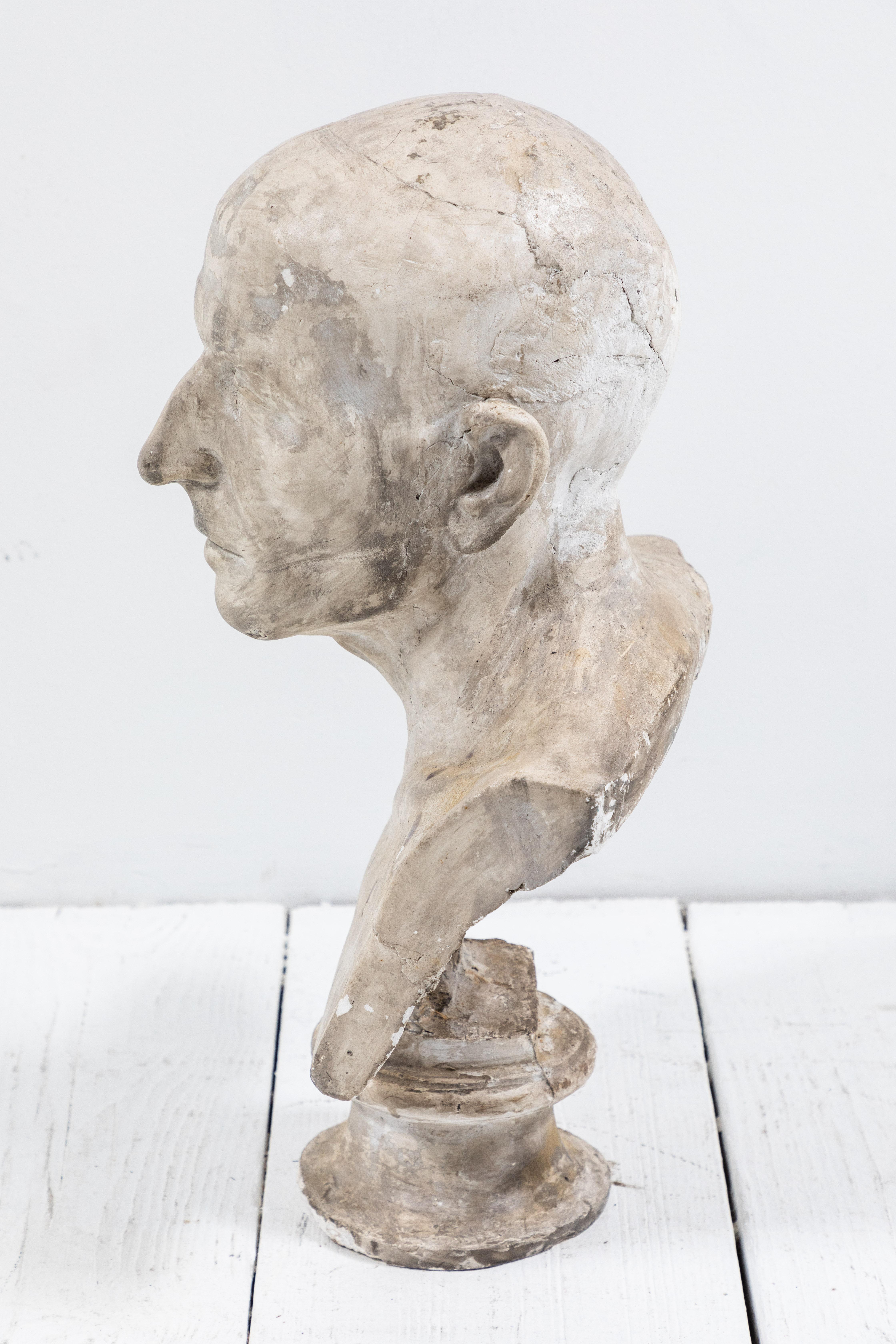 20th Century French Plaster Bust