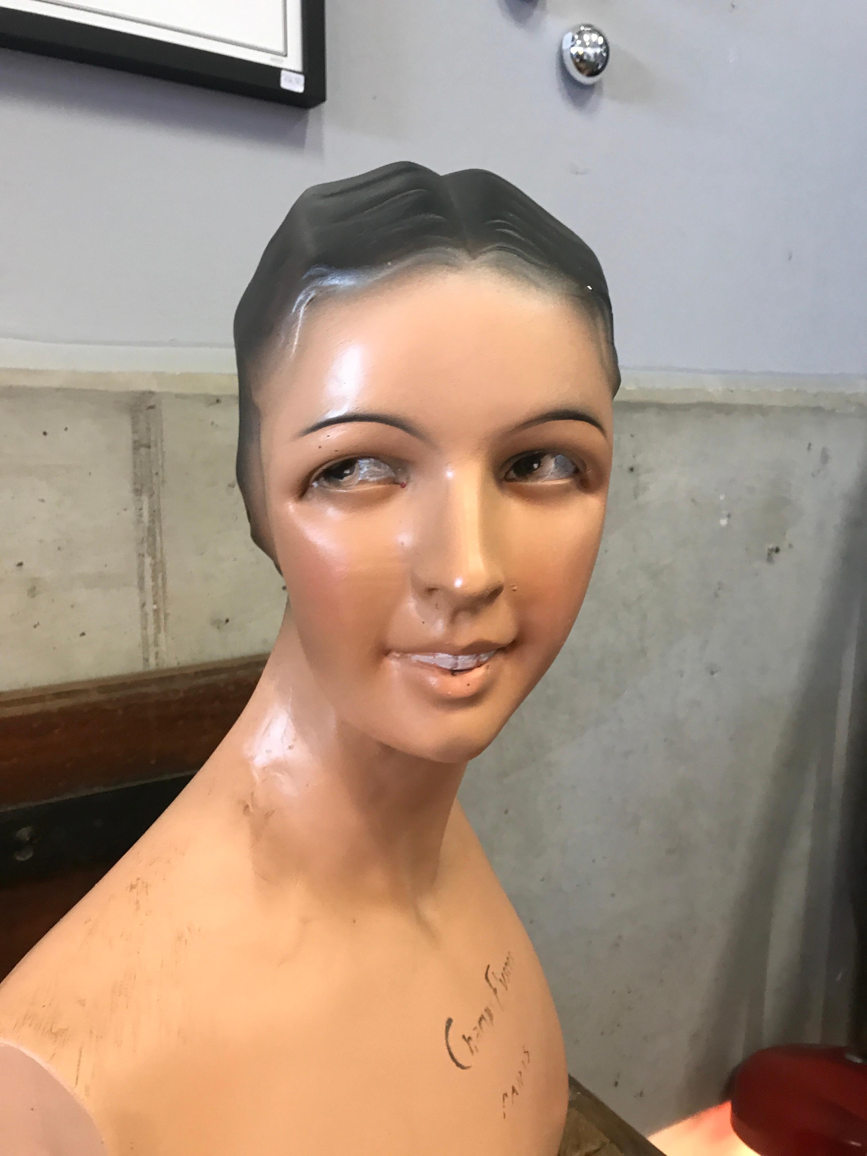 French Plaster Bust / Mannequin, circa 1920 8
