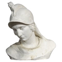 French Plaster Bust of a Greek God, Circa 1930s