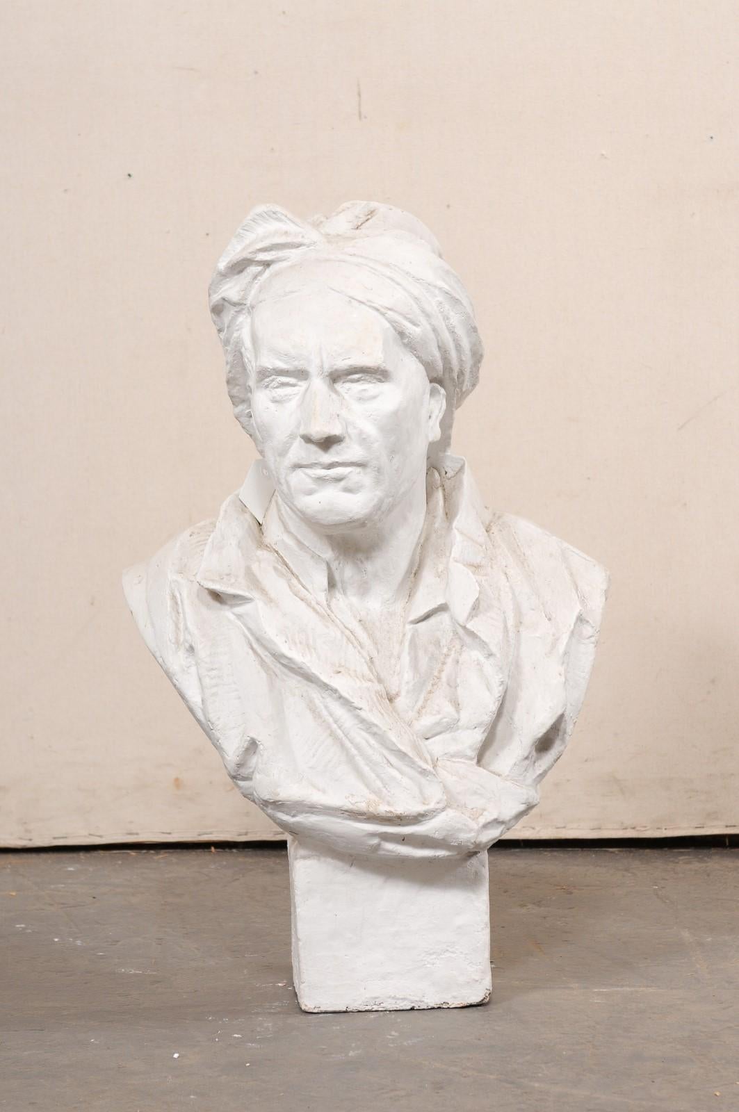 Busto in gesso francese di Nicolas Coustou, alto 20
