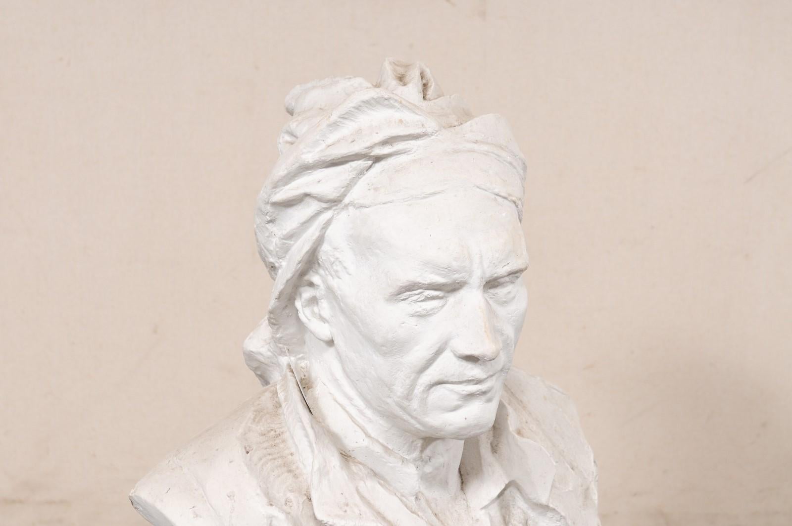 Francese Busto in gesso francese di Nicolas Coustou, alto 20
