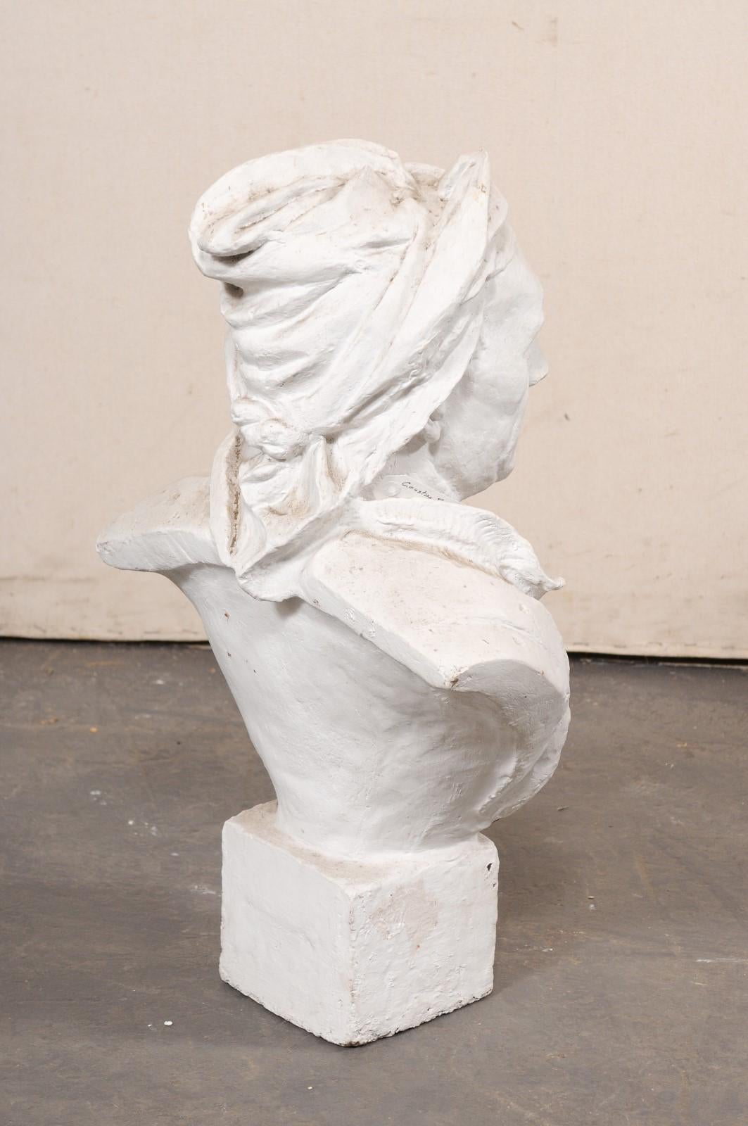 Intonaco Busto in gesso francese di Nicolas Coustou, alto 20