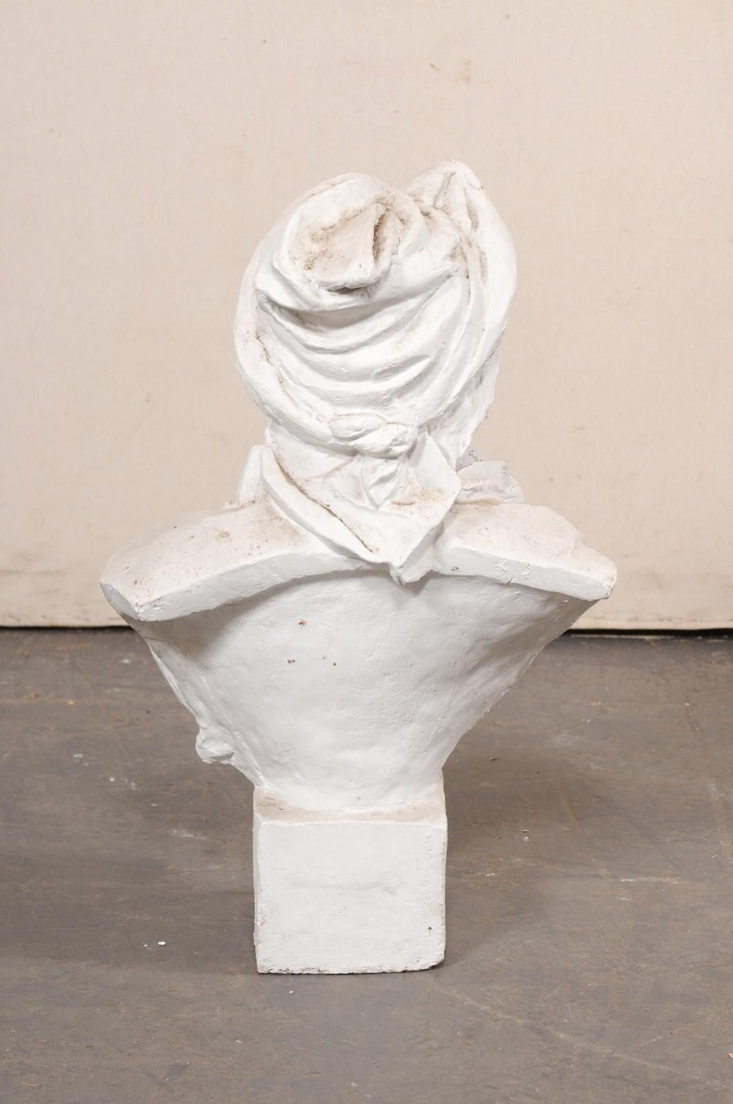 Busto in gesso francese di Nicolas Coustou, alto 20