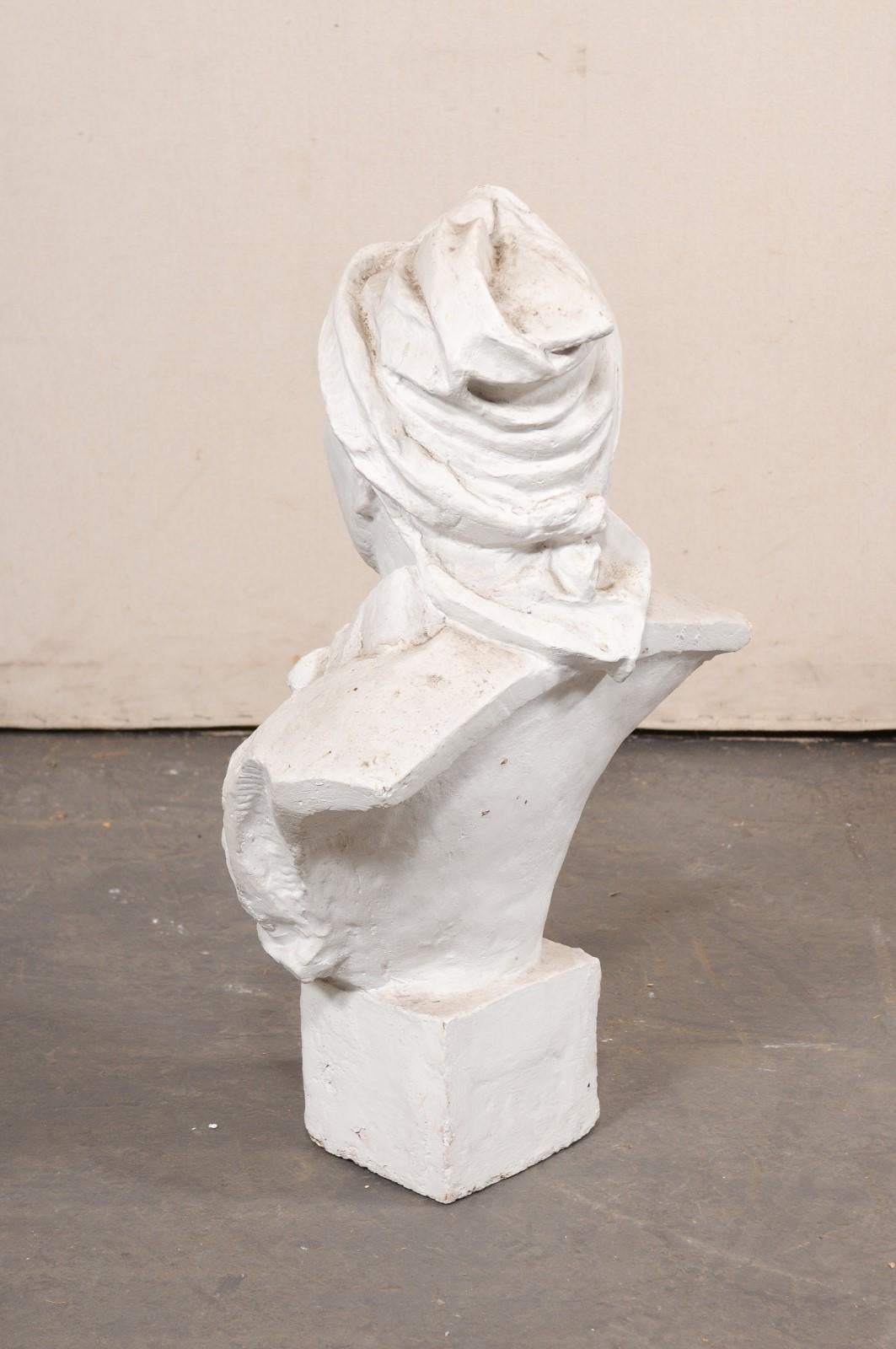 Busto in gesso francese di Nicolas Coustou, alto 20