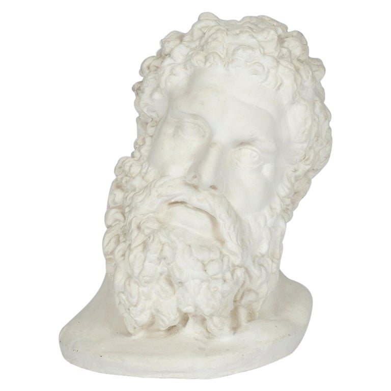 French Plaster Greek God Bust at 1stDibs