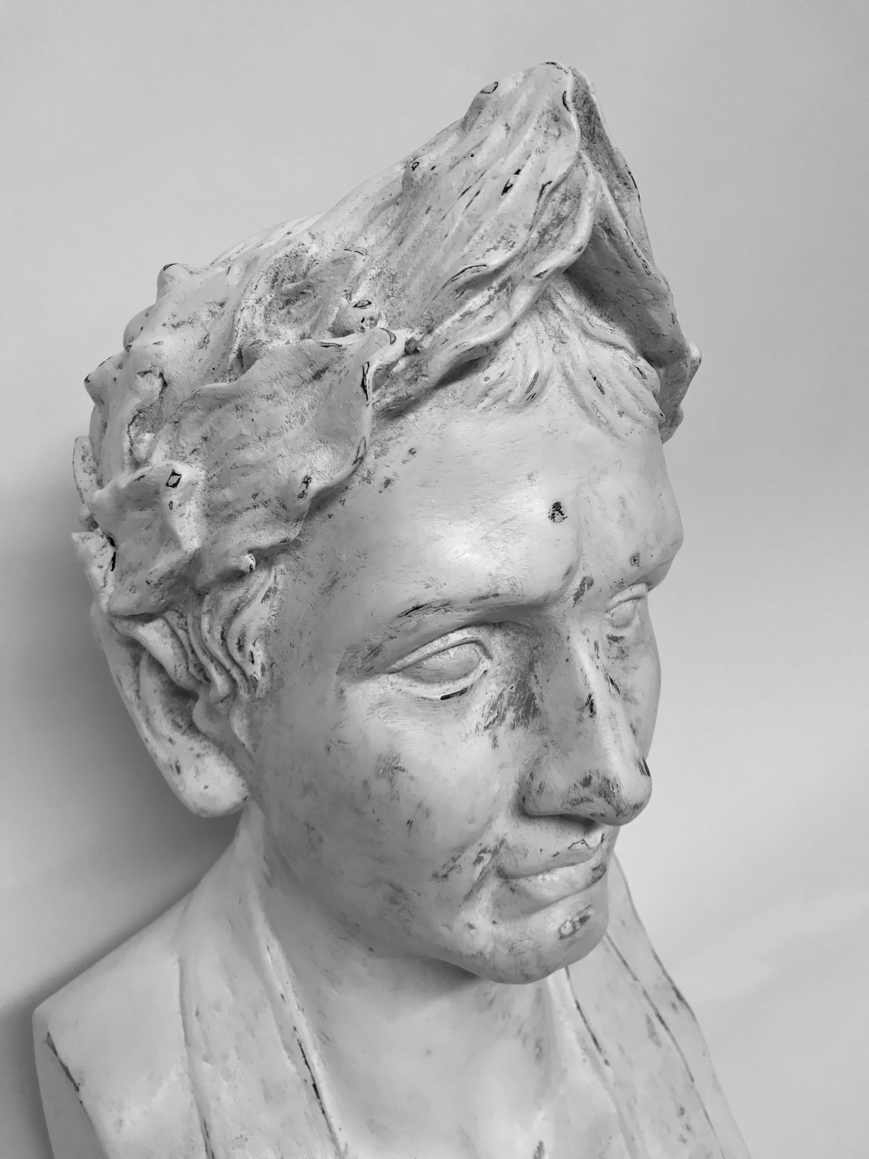 French Plaster Head of Napoleon as Emperor In Good Condition In Kent, Dover