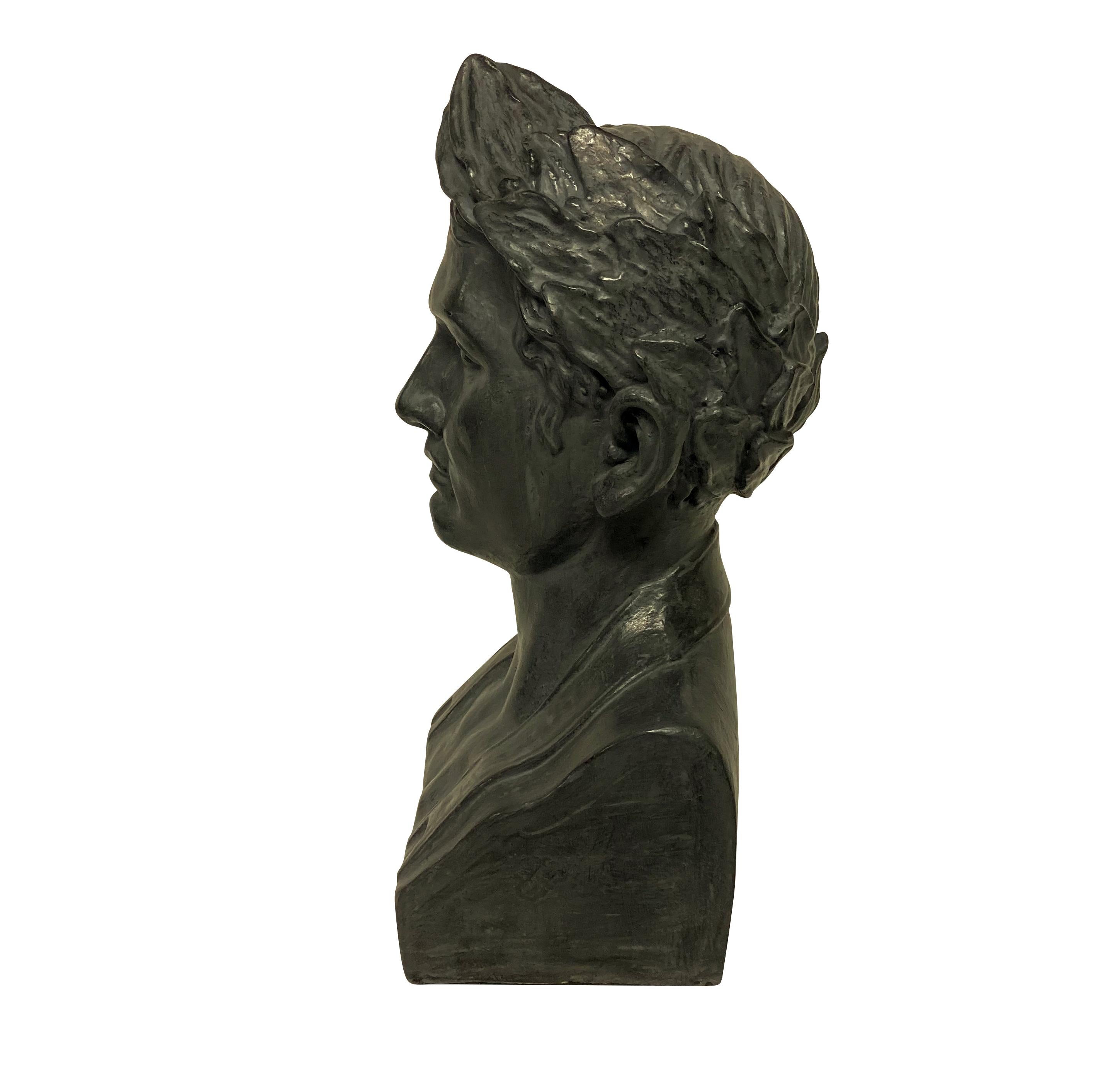 French Plaster Head of Napoleon In Good Condition In Kent, Dover