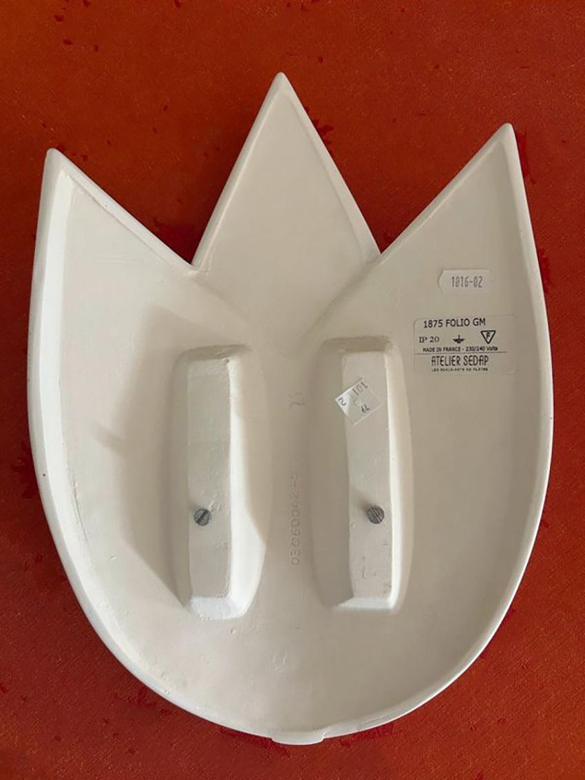 French Plaster Leaf Sconce, 1990s.