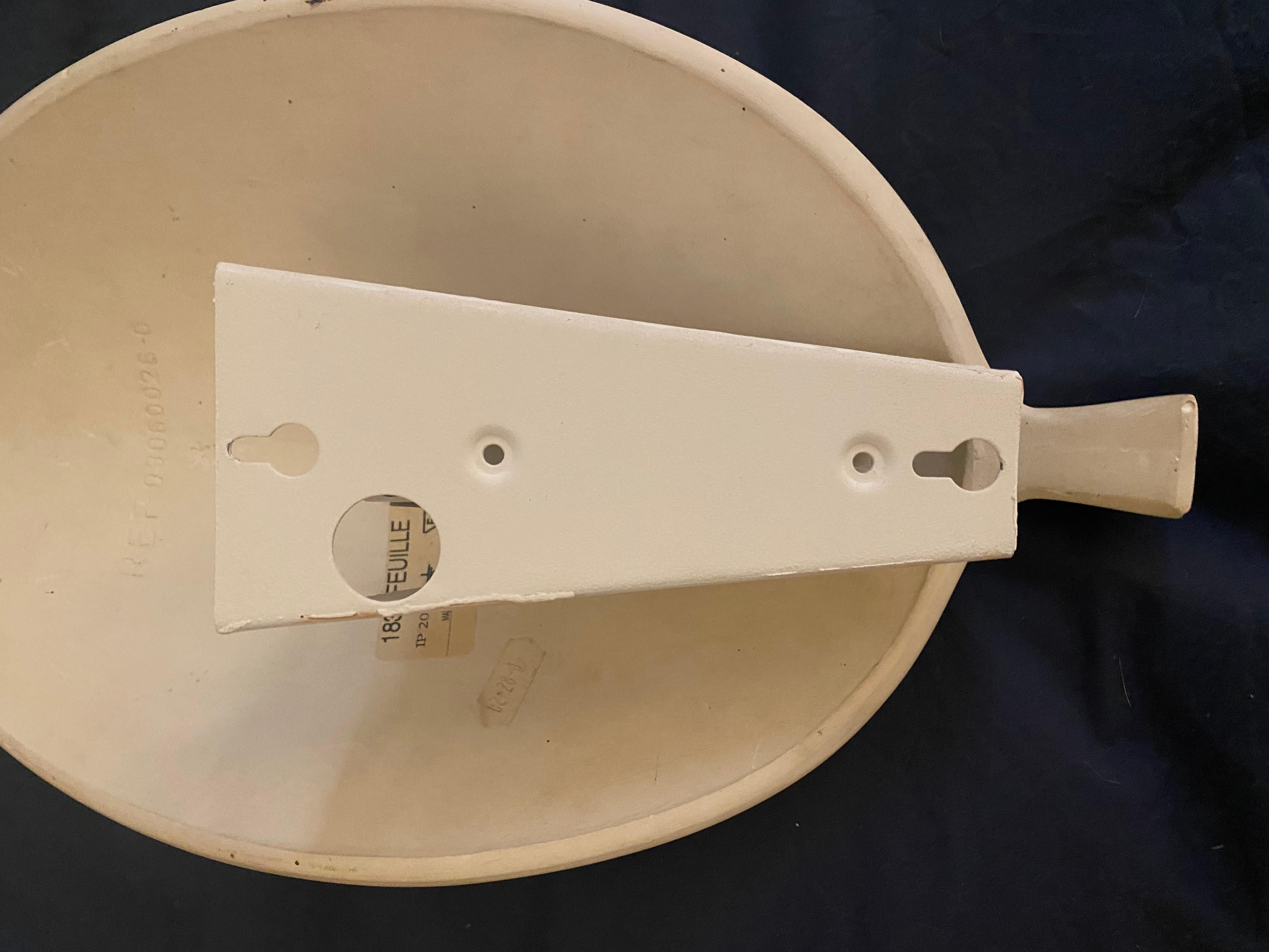 Late 20th Century French Plaster Leaf Sconce from Atelier Sedap, 1990s