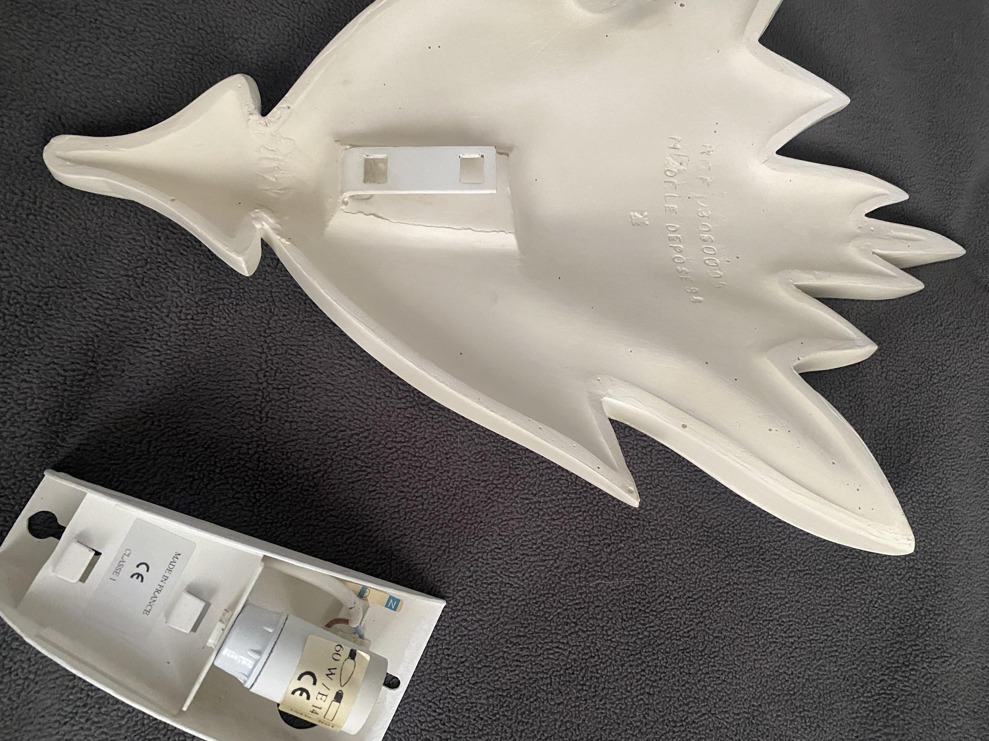 French Plaster Leaf Sconce from Atelier Sedap, 1990s For Sale 4