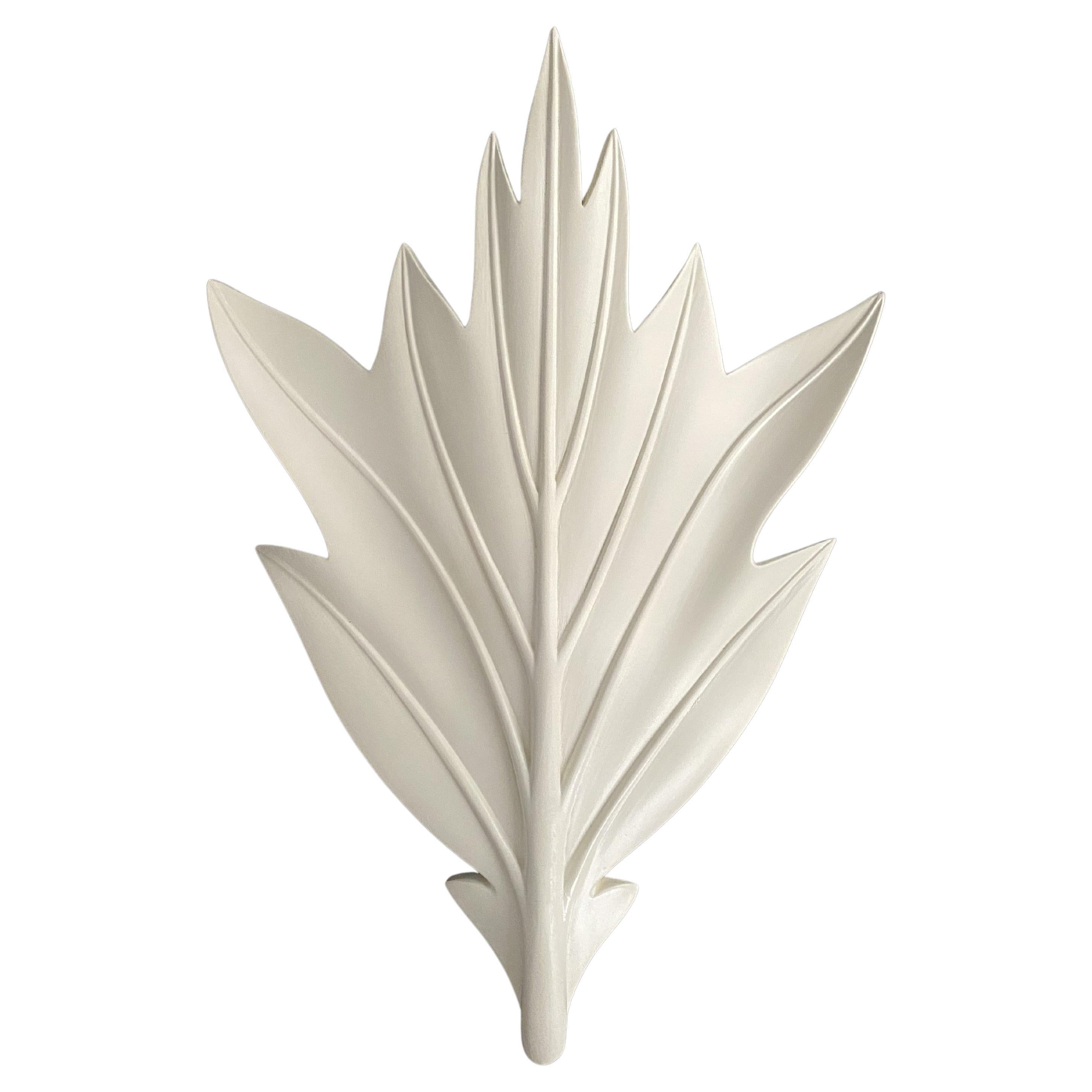 French Plaster Leaf Sconce from Atelier Sedap, 1990s For Sale