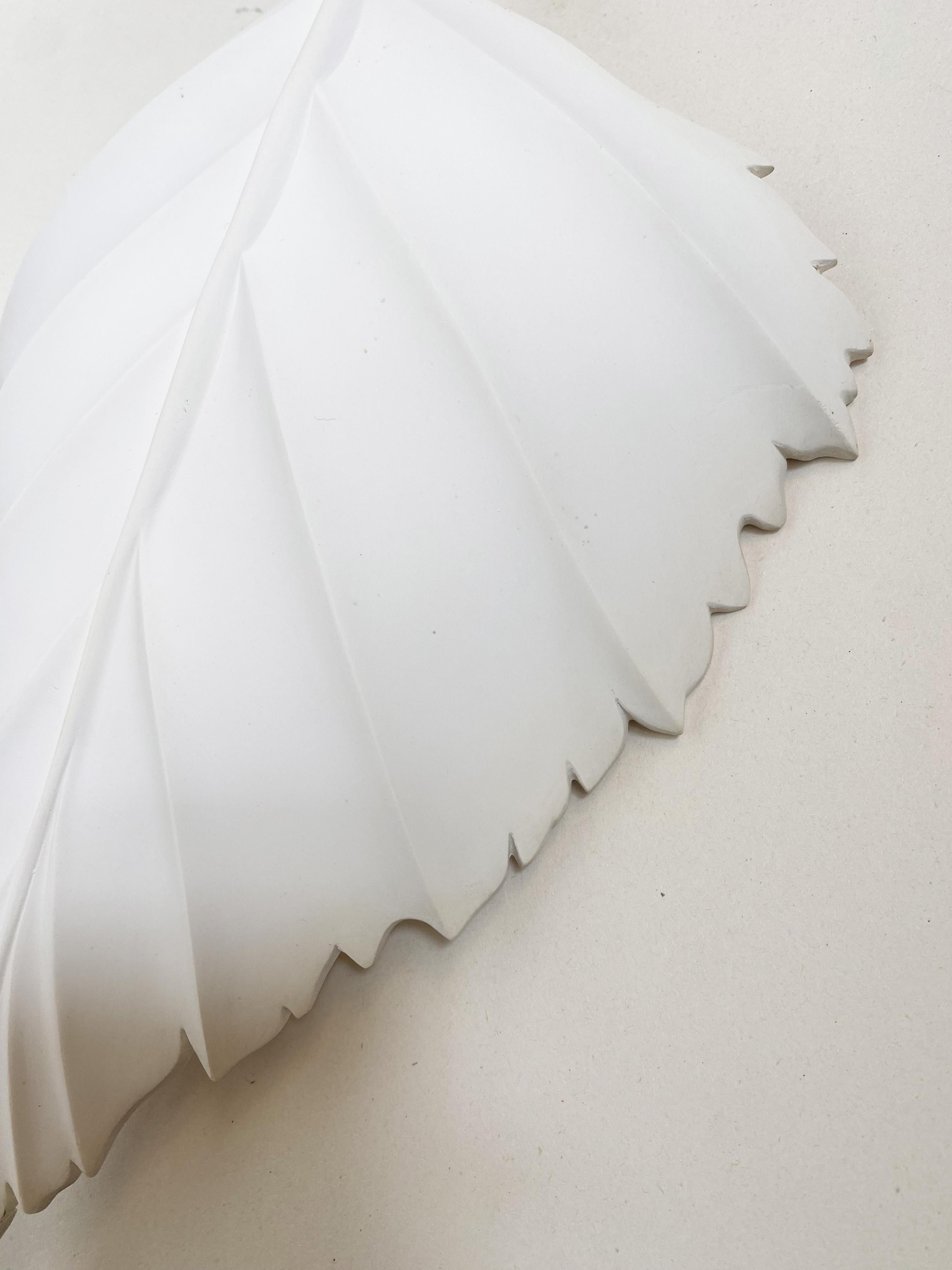 Art Deco French Plaster Leaf Sconce from Atelier Sedap, 1990s, set of 2.