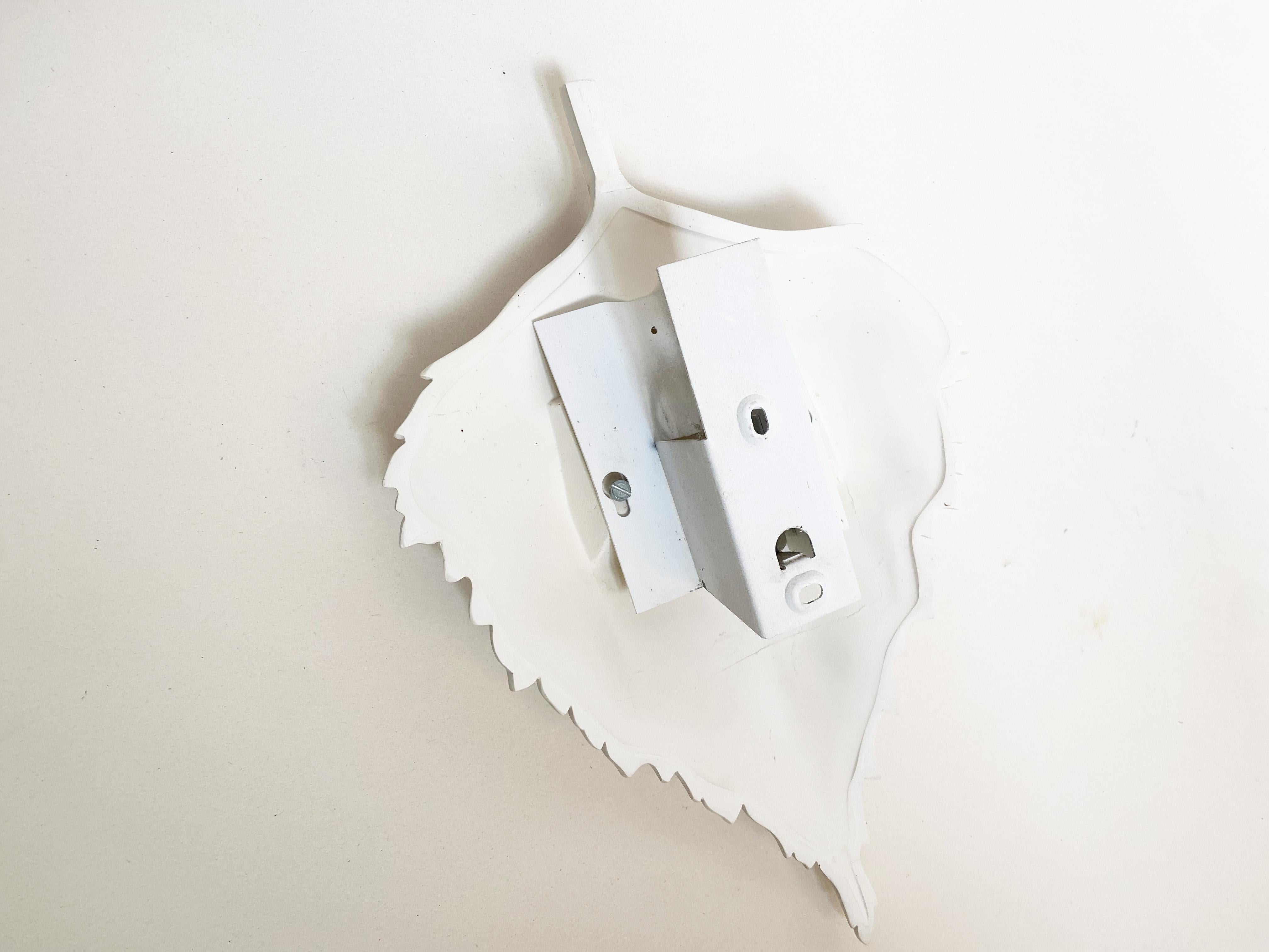 Late 20th Century French Plaster Leaf Sconce from Atelier Sedap, 1990s, set of 2.