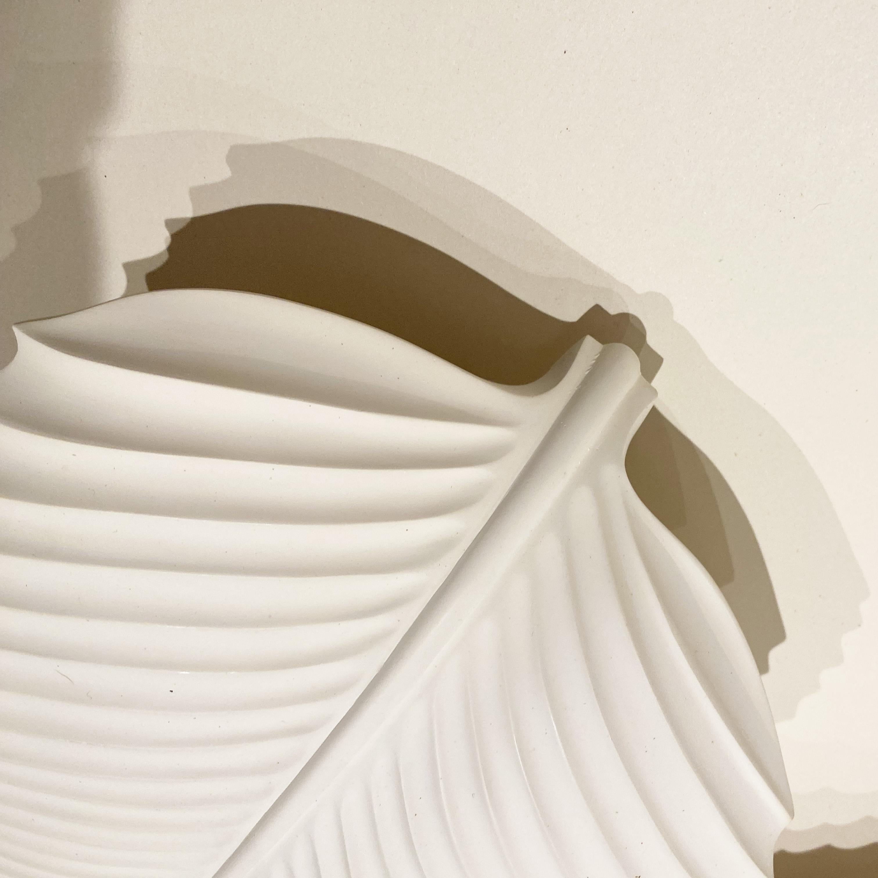 Late 20th Century French Plaster Leaf Sconce from Atelier Sedap, 1990s, set of 2.