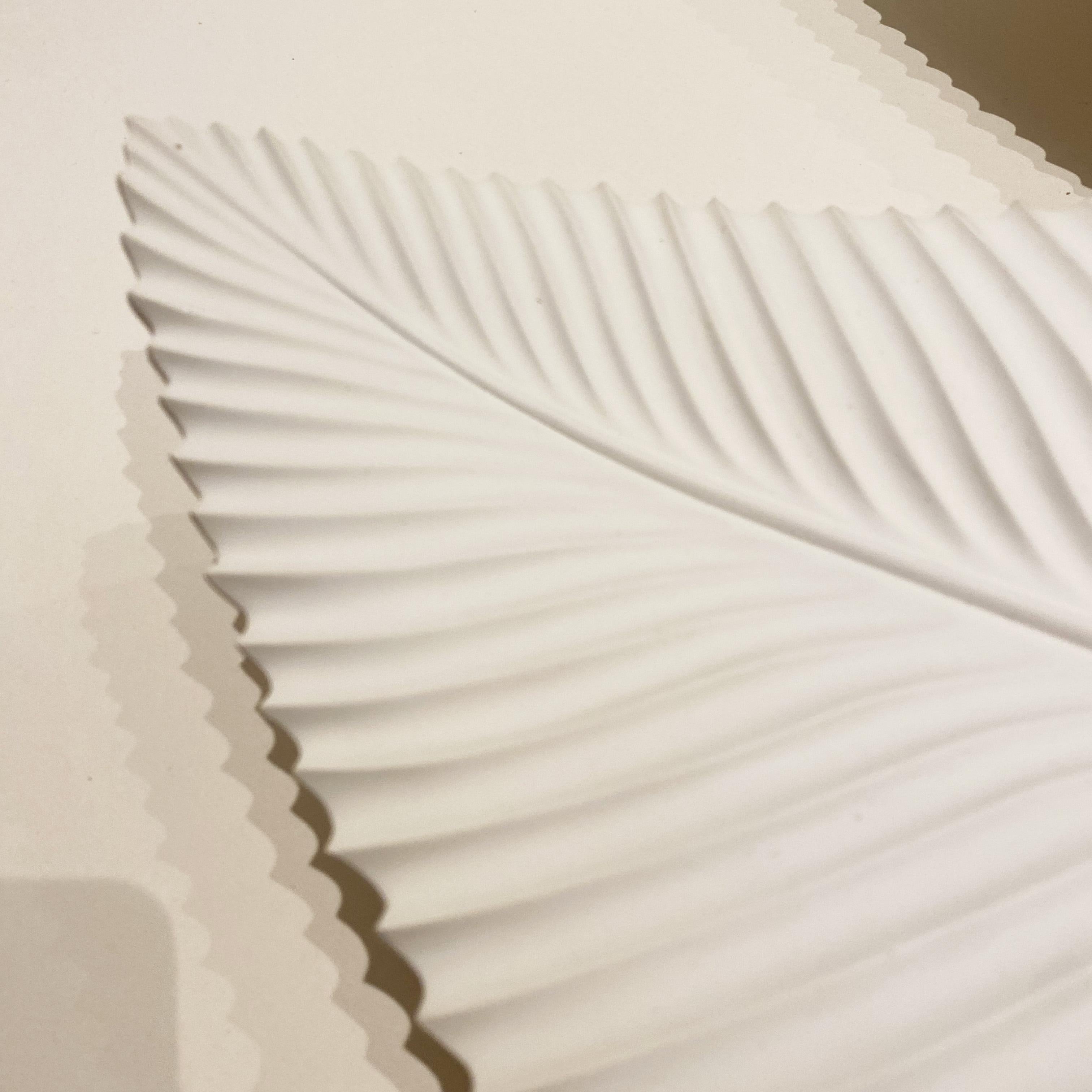 French Plaster Leaf Sconce from Atelier Sedap, 1990s, set of 2. 2
