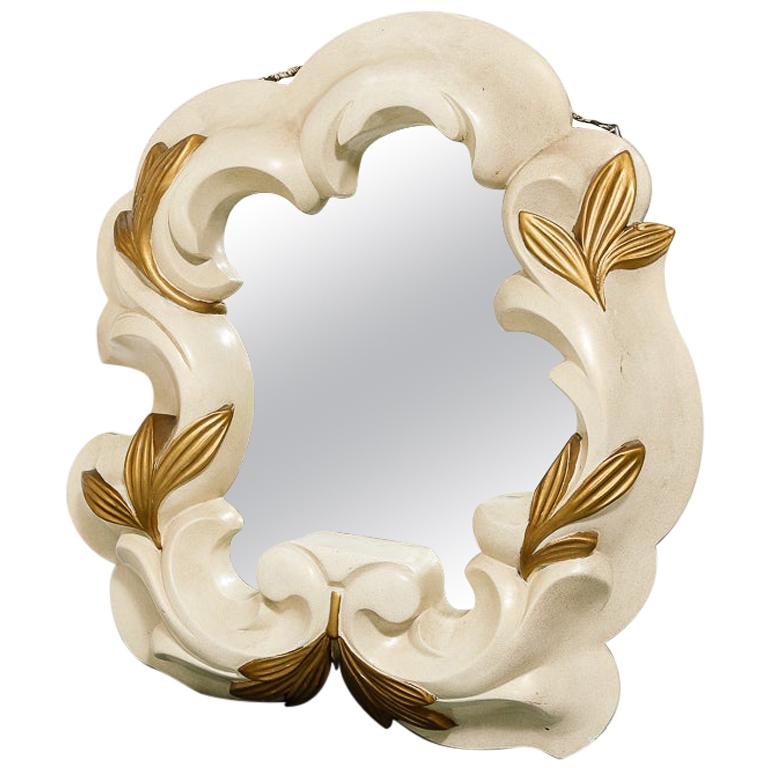 French Plaster Mirror in the Manner of Serge Roche