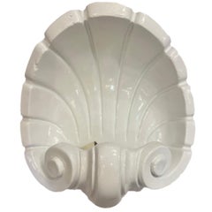 French Plaster Shell Sconces