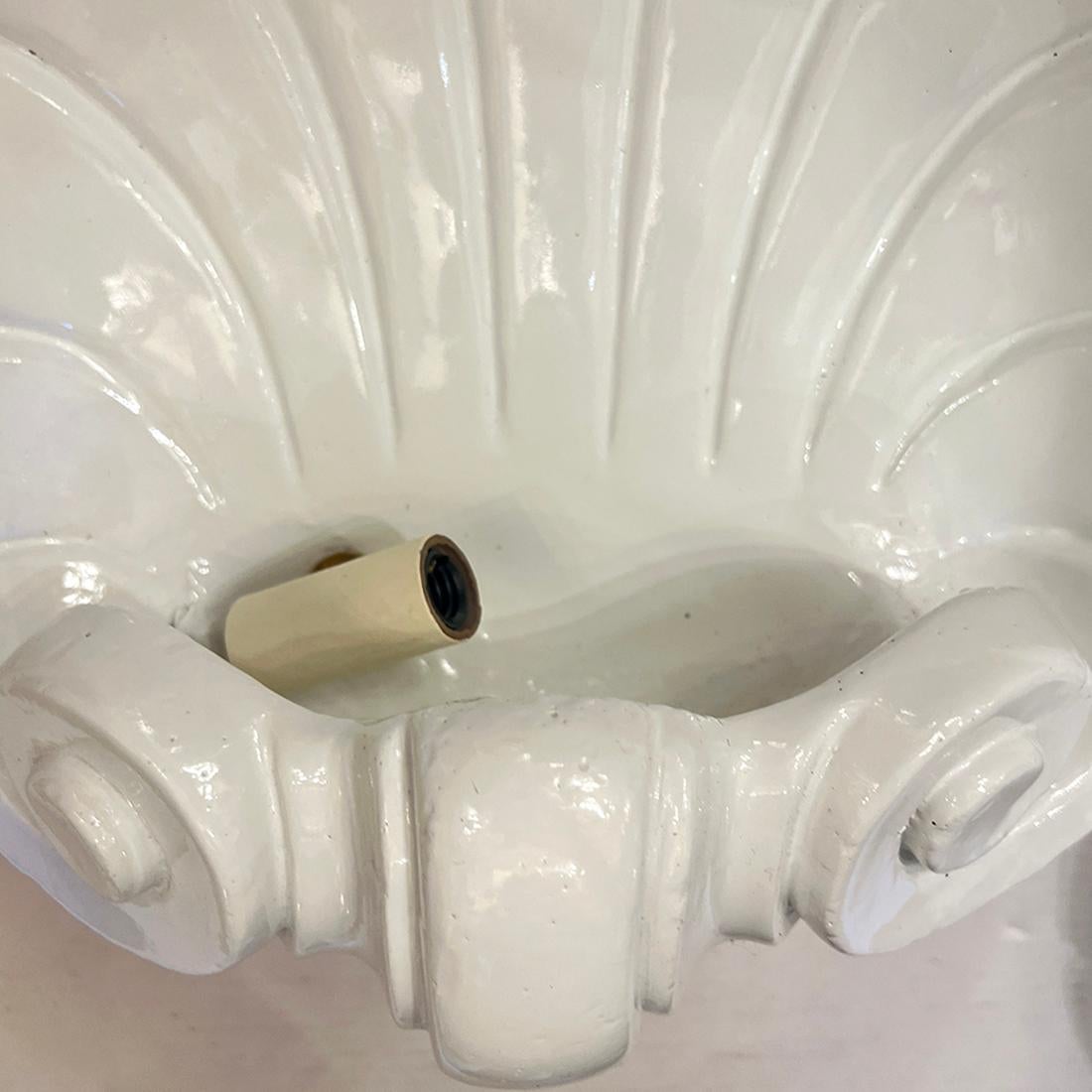 French Plaster Shell Sconces For Sale 2