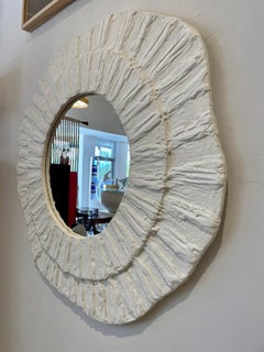 French Plaster Textured Amorphic Mirror