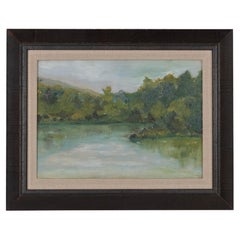 French Plein Air Landscape Oil Painting Framed