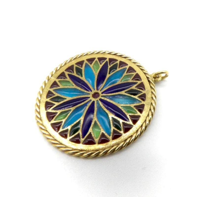 stained glass pendant necklace