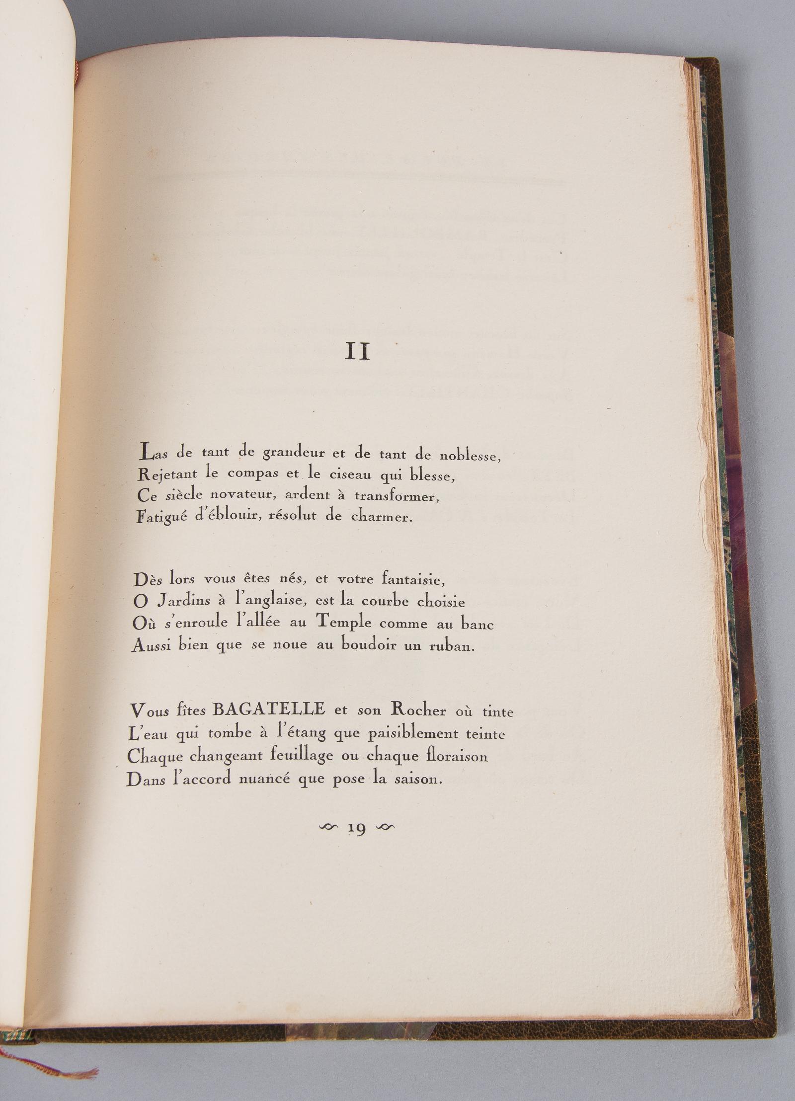 French Poetry Book- Le Poeme des Jardins by Ernest de Ganay, 1919 4