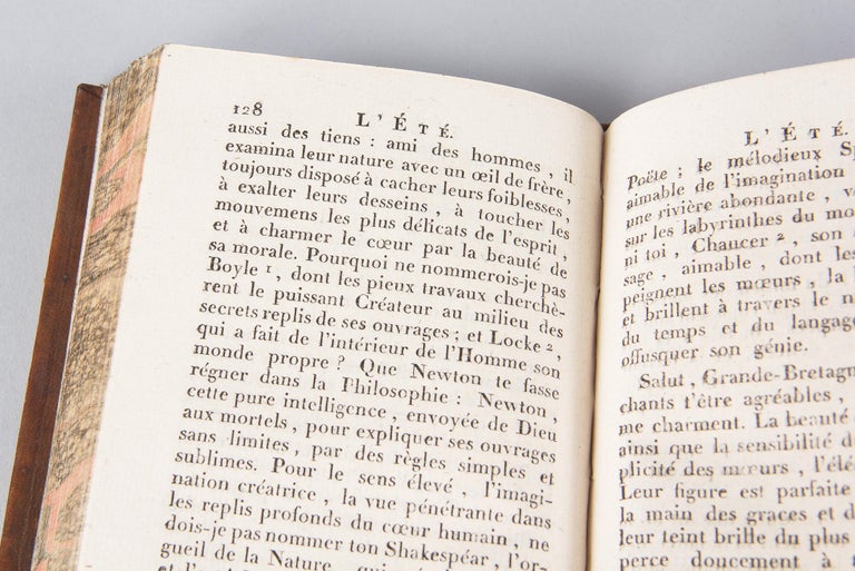 French Poetry Book, Les Saisons by James Thomson, 1816 at 1stDibs