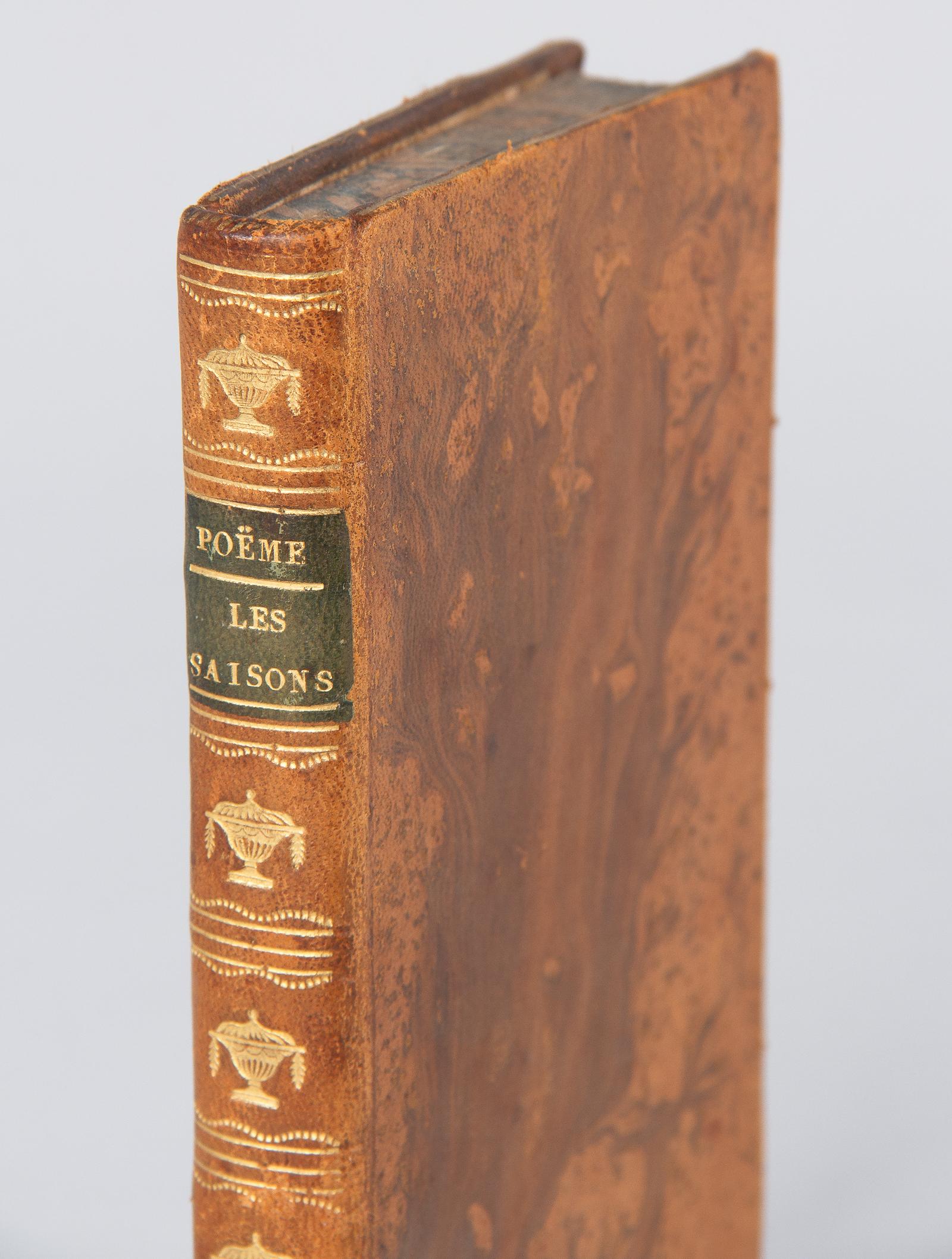 French Poetry Book, Les Saisons by James Thomson, 1816 In Good Condition In Austin, TX