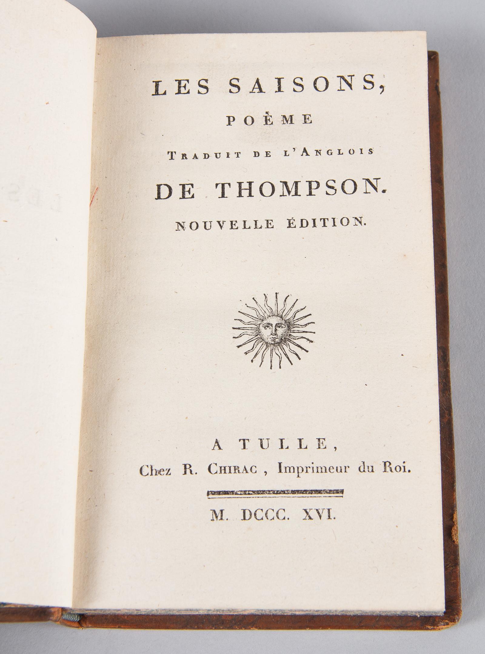 French Poetry Book, Les Saisons by James Thomson, 1816 4