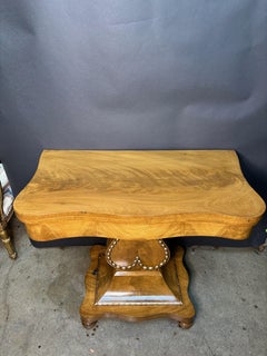 French Polished Antique Flip-Top Game Table