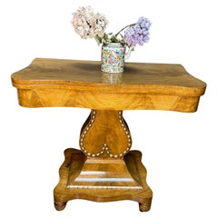 French Polished Antique Flip-Top Game Table