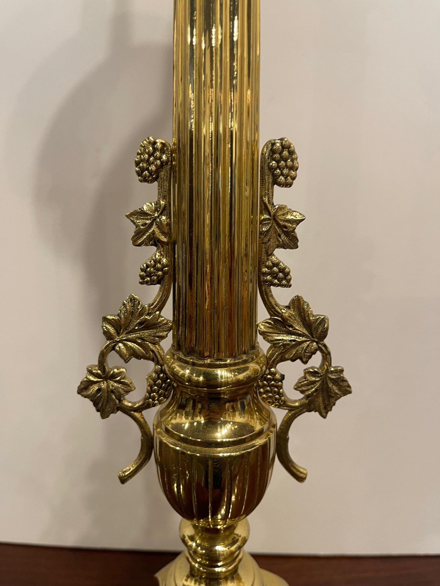 French Polished Brass Decorative Pricket or Candlestick, 19th Century For Sale 1
