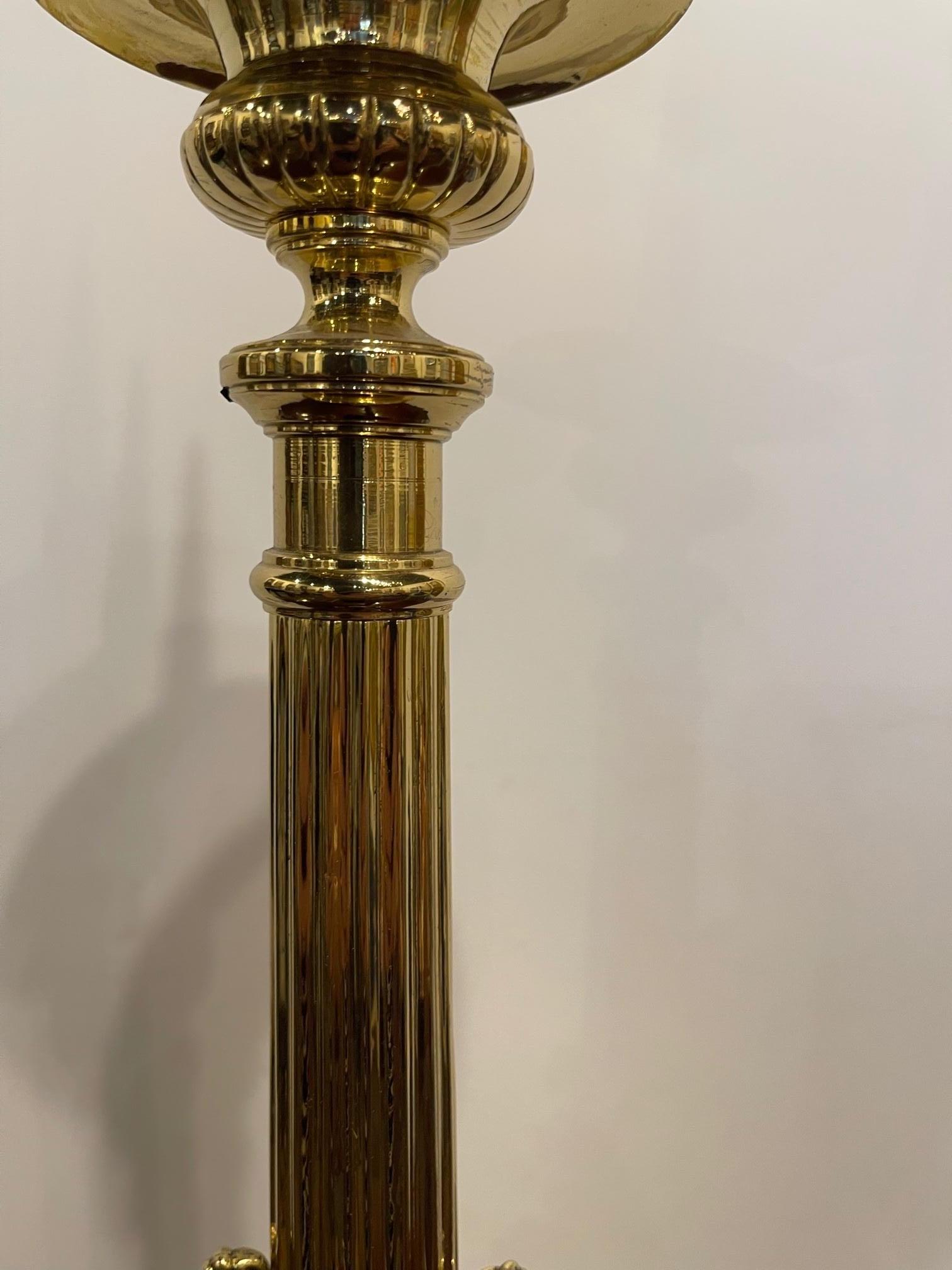 French Polished Brass Decorative Pricket or Candlestick, 19th Century For Sale 2