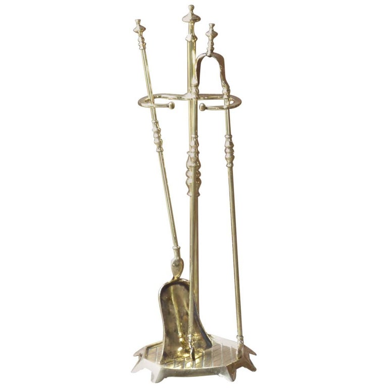 French Polished Brass Fireplace Tools Or Fire Tools For Sale At 1stdibs
