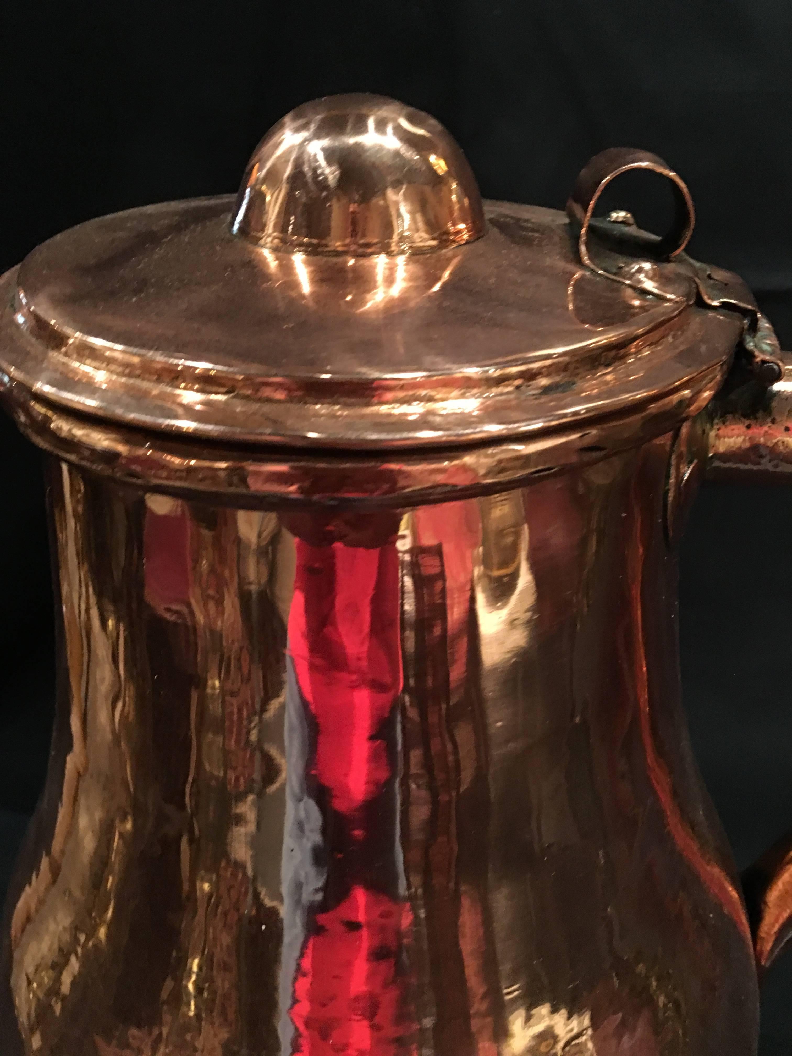 copper pitcher with lid