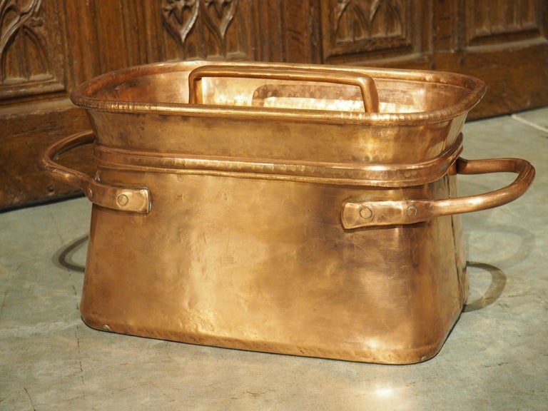 French Polished Copper Marmite Pot, Early 20th Century at 1stDibs