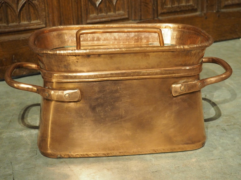 French Polished Copper Marmite Pot, Early 20th Century at 1stDibs