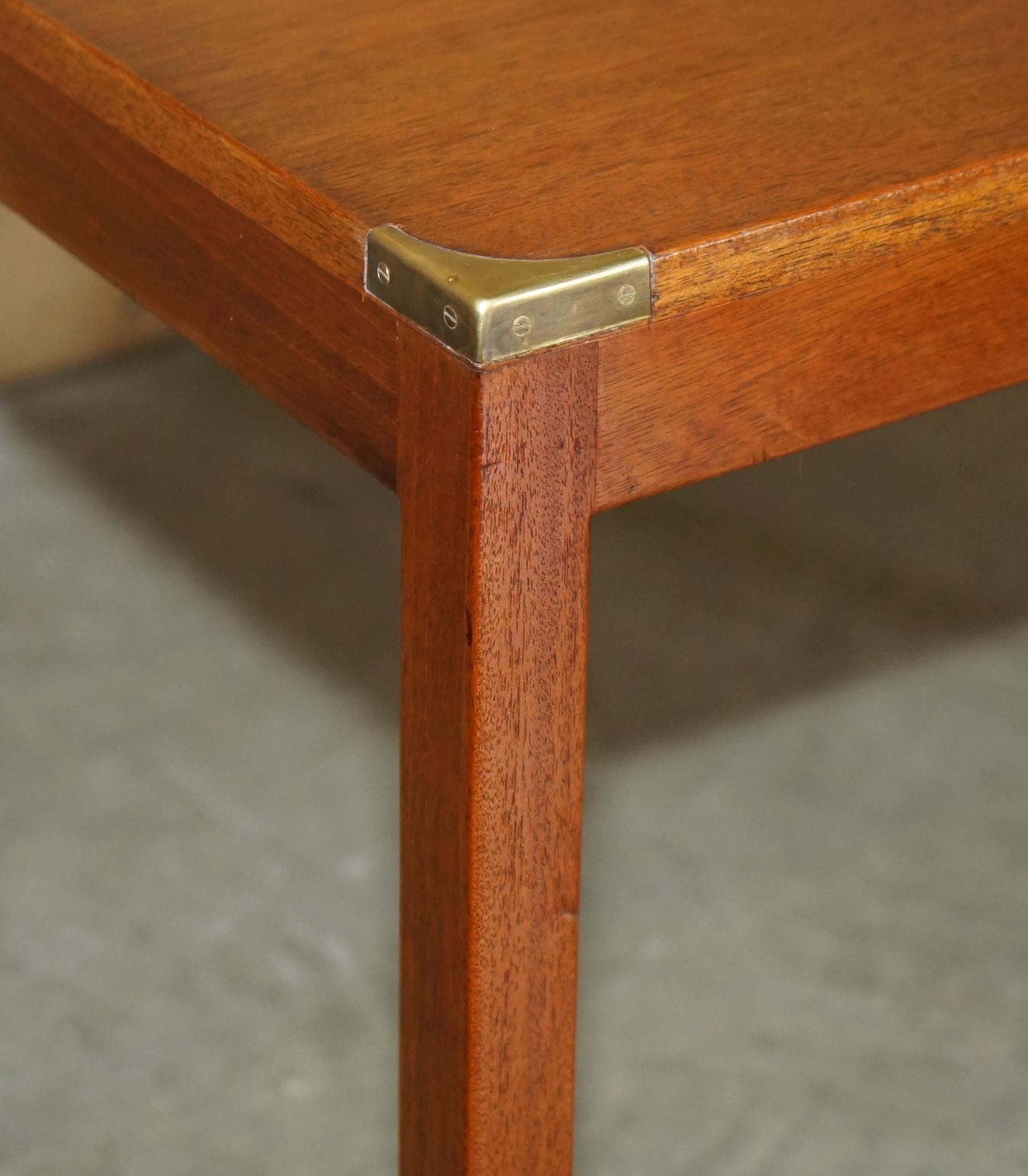 FRANZÖSISCH POLIERTES HARTHOLZ KENNEDY HARRODS LONDON MiLITARY CAMPAIGN COFFEE TABLE im Angebot 3