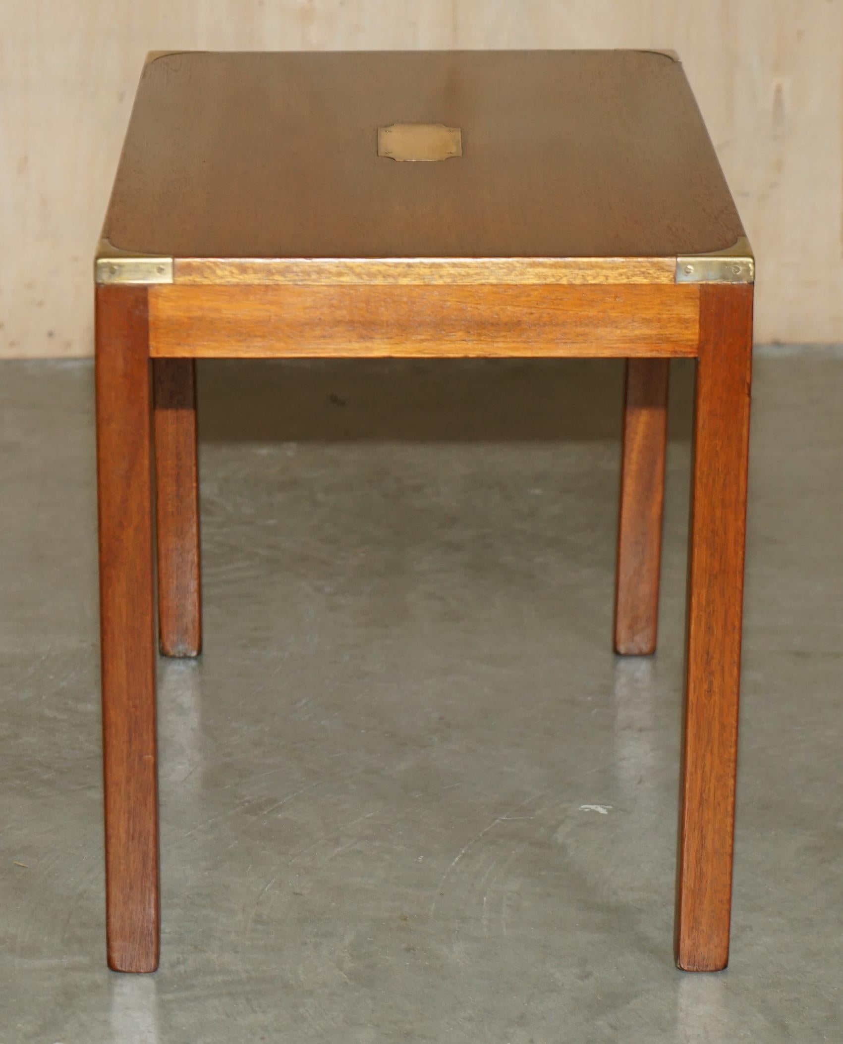 FRANZÖSISCH POLIERTES HARTHOLZ KENNEDY HARRODS LONDON MiLITARY CAMPAIGN COFFEE TABLE im Angebot 4
