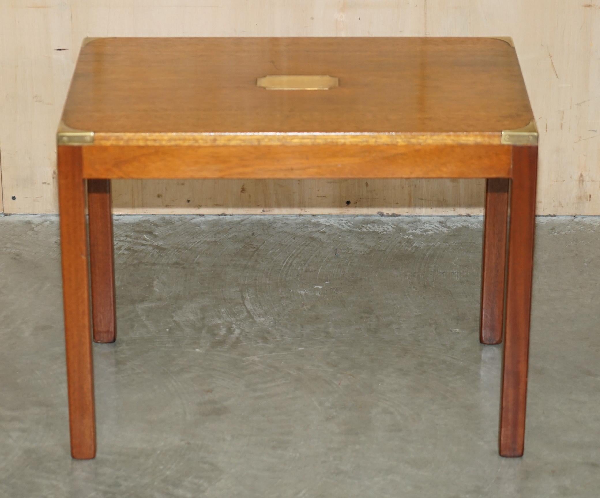 FRANZÖSISCH POLIERTES HARTHOLZ KENNEDY HARRODS LONDON MiLITARY CAMPAIGN COFFEE TABLE (Kampagne) im Angebot