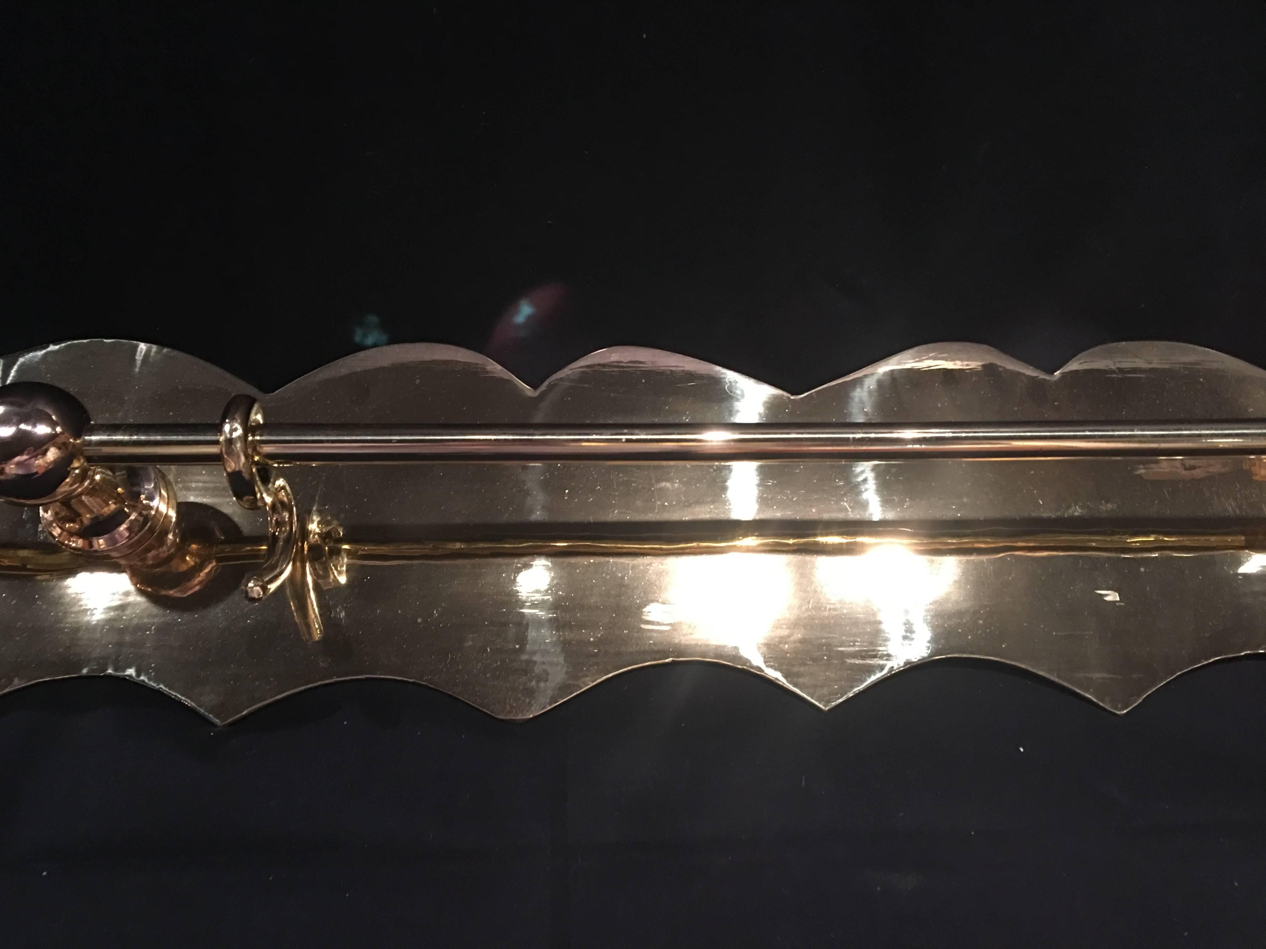 French Polished Kitchen or Towel Bar Wall Rail, 19th Century 6
