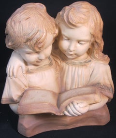 French Polychromed Plaster Bust