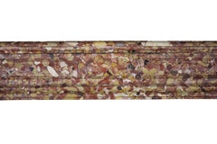 French Pompadour Antique Fireplace Surround in Breche d'aleppe Marble
