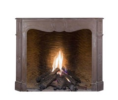 French Pompadour Style Vintage Fireplace Surround in Marble