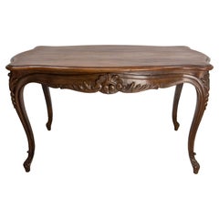Antique French Poplar Dining Table in the Louis XV Style circa 1850