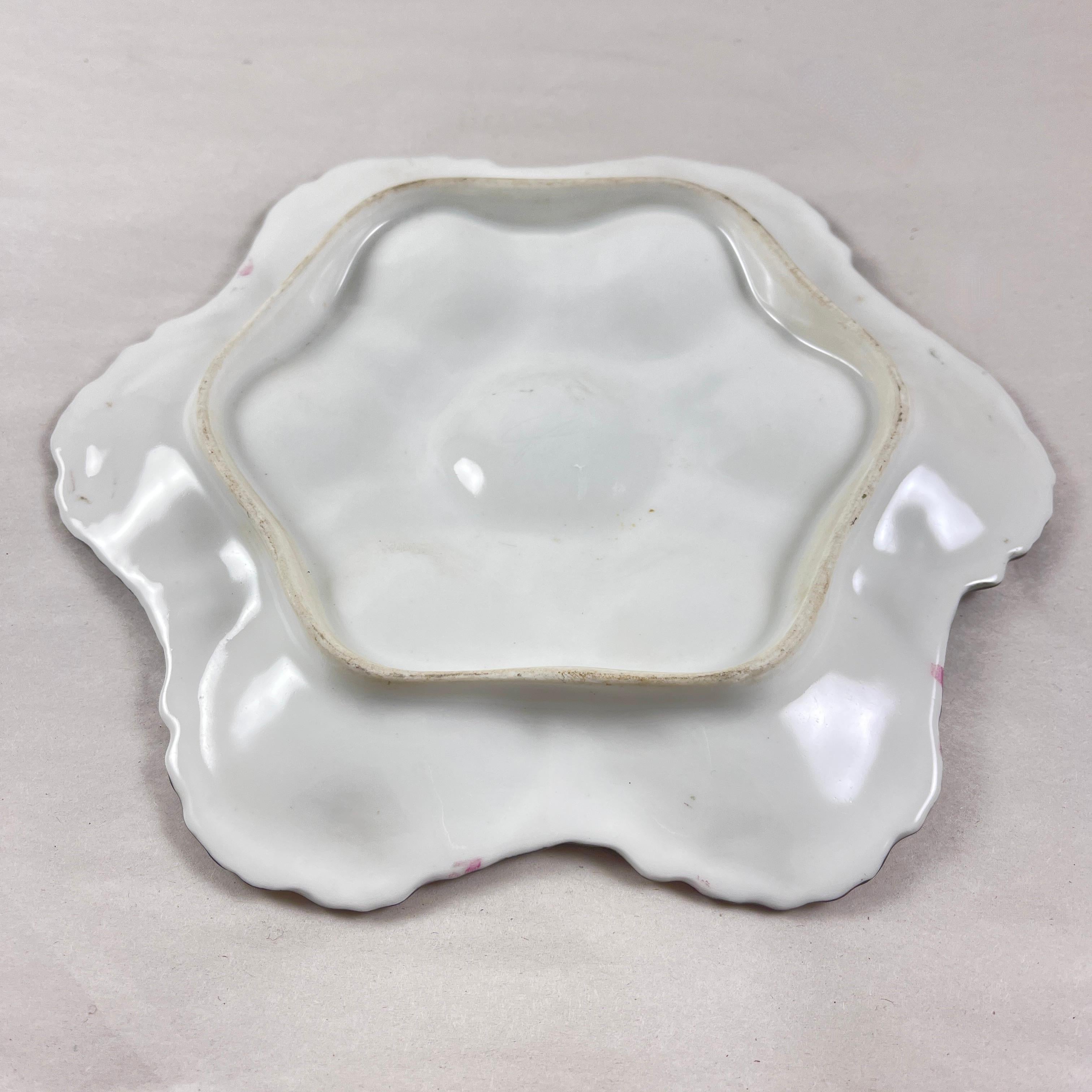 French Porcelain 6-Well Oyster Plate, c.1890 For Sale 2