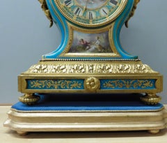 French Porcelain and Ormolu Mantel Clock