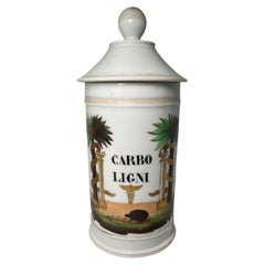 Vaso da farmacia in porcellana francese