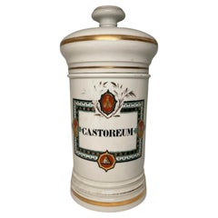 Used French Porcelain Apothecary Jar